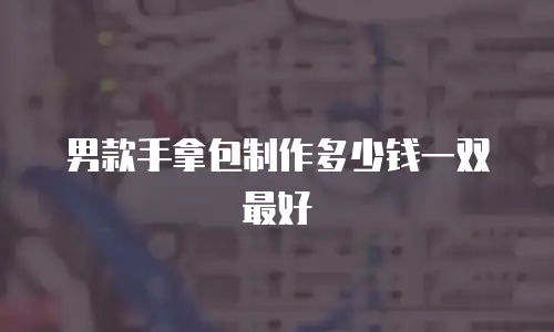 男款手拿包制作多少钱一双最好