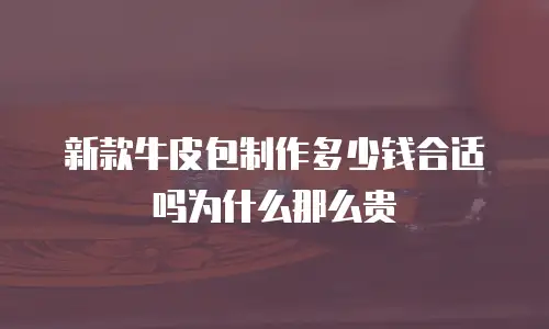 新款牛皮包制作多少钱合适吗为什么那么贵
