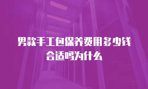 男款手工包保养费用多少钱合适吗为什么