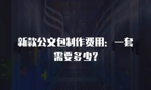 新款公文包制作费用：一套需要多少？