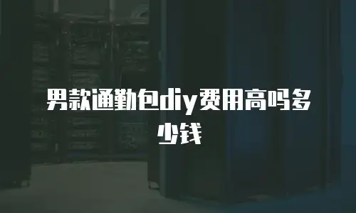 男款通勤包diy费用高吗多少钱