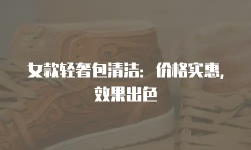 女款轻奢包清洁：价格实惠，效果出色