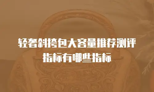轻奢斜挎包大容量推荐测评指标有哪些指标