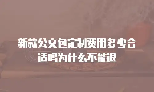 新款公文包定制费用多少合适吗为什么不能退