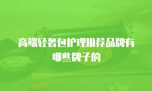 高端轻奢包护理推荐品牌有哪些牌子的