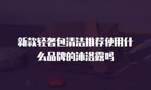 新款轻奢包清洁推荐使用什么品牌的沐浴露吗