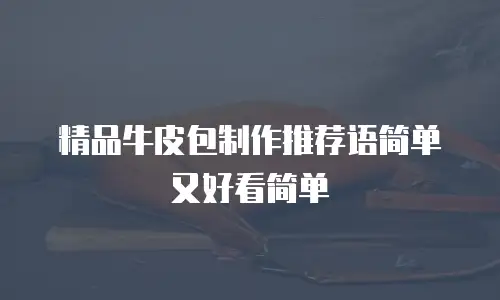 精品牛皮包制作推荐语简单又好看简单