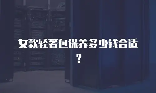 女款轻奢包保养多少钱合适？