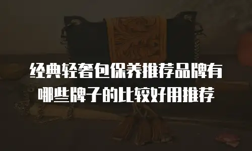 经典轻奢包保养推荐品牌有哪些牌子的比较好用推荐