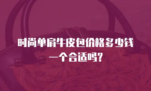 时尚单肩牛皮包价格多少钱一个合适吗？