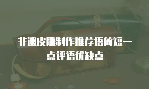 非遗皮雕制作推荐语简短一点评语优缺点