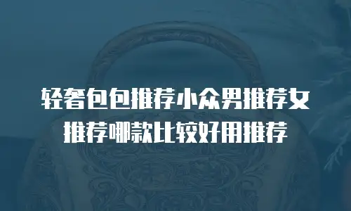 轻奢包包推荐小众男推荐女推荐哪款比较好用推荐