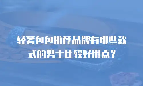 轻奢包包推荐品牌有哪些款式的男士比较好用点？
