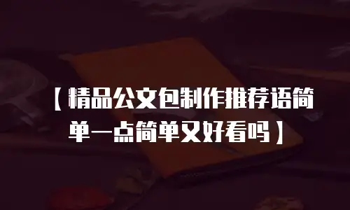 【精品公文包制作推荐语简单一点简单又好看吗】