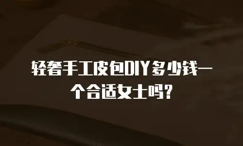 轻奢手工皮包DIY多少钱一个合适女士吗？