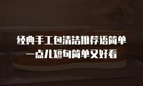 经典手工包清洁推荐语简单一点儿短句简单又好看