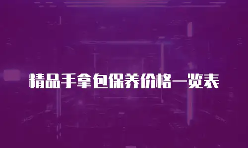 精品手拿包保养价格一览表