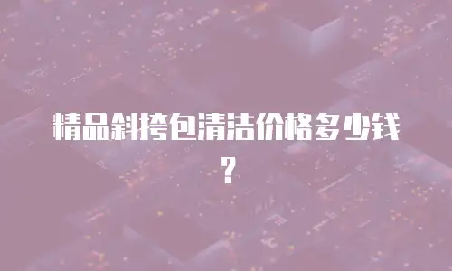 精品斜挎包清洁价格多少钱？
