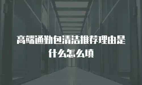 高端通勤包清洁推荐理由是什么怎么填