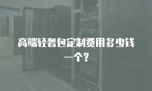 高端轻奢包定制费用多少钱一个？