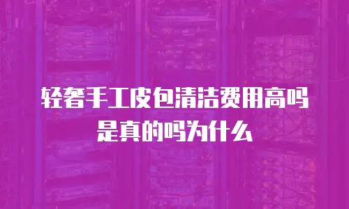 轻奢手工皮包清洁费用高吗是真的吗为什么