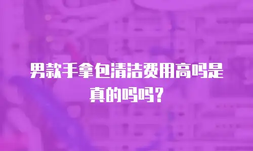 男款手拿包清洁费用高吗是真的吗吗？