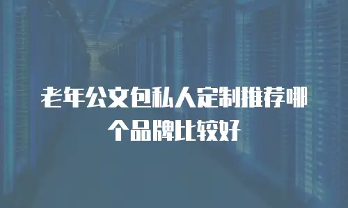 老年公文包私人定制推荐哪个品牌比较好