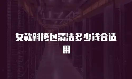 女款斜挎包清洁多少钱合适用