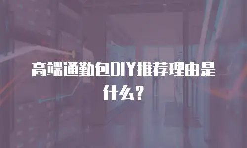 高端通勤包DIY推荐理由是什么？