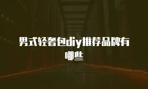 男式轻奢包diy推荐品牌有哪些