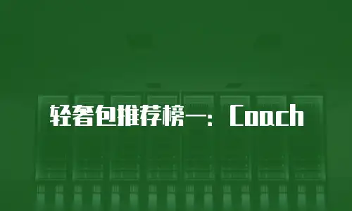 轻奢包推荐榜一：Coach