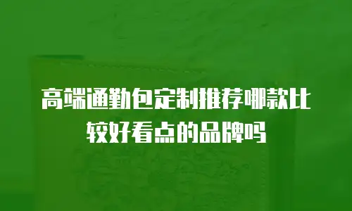 高端通勤包定制推荐哪款比较好看点的品牌吗