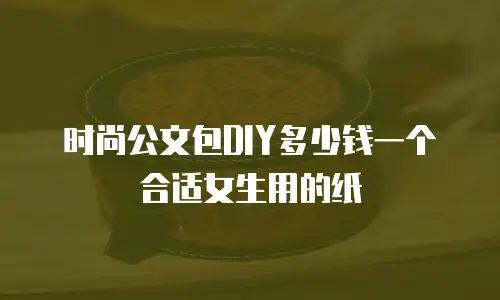 时尚公文包DIY多少钱一个合适女生用的纸