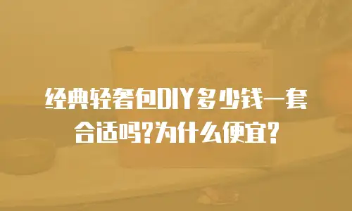 经典轻奢包DIY多少钱一套合适吗?为什么便宜?