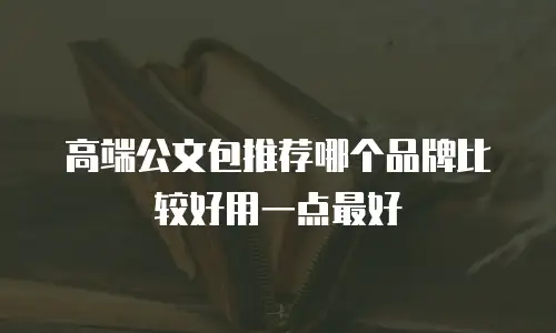 高端公文包推荐哪个品牌比较好用一点最好