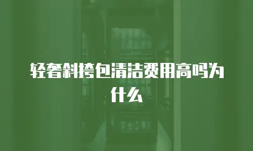 轻奢斜挎包清洁费用高吗为什么
