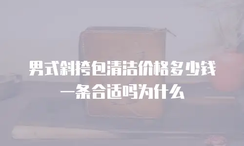 男式斜挎包清洁价格多少钱一条合适吗为什么