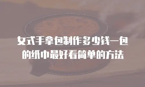 女式手拿包制作多少钱一包的纸巾最好看简单的方法