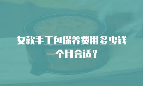 女款手工包保养费用多少钱一个月合适？