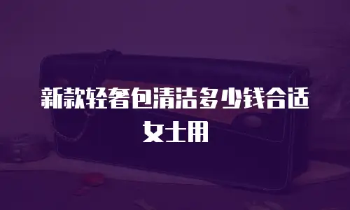 新款轻奢包清洁多少钱合适女士用