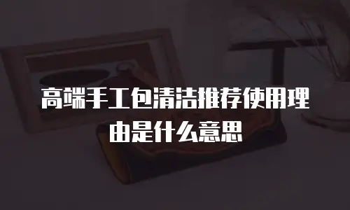 高端手工包清洁推荐使用理由是什么意思