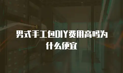 男式手工包DIY费用高吗为什么便宜