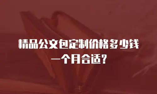 精品公文包定制价格多少钱一个月合适？