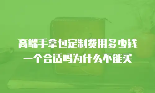 高端手拿包定制费用多少钱一个合适吗为什么不能买