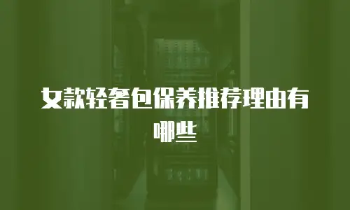 女款轻奢包保养推荐理由有哪些