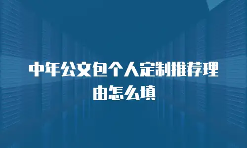 中年公文包个人定制推荐理由怎么填