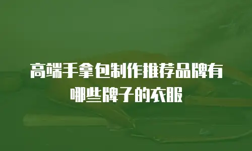 高端手拿包制作推荐品牌有哪些牌子的衣服