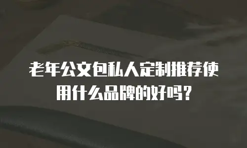 老年公文包私人定制推荐使用什么品牌的好吗？
