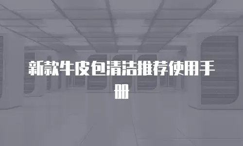 新款牛皮包清洁推荐使用手册