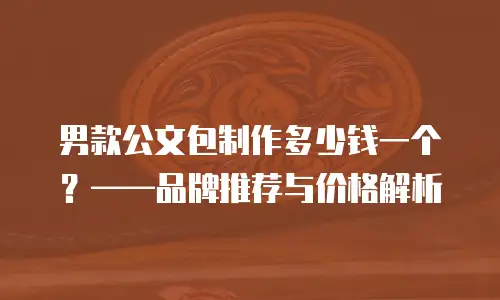 男款公文包制作多少钱一个？&mdash;&mdash;品牌推荐与价格解析